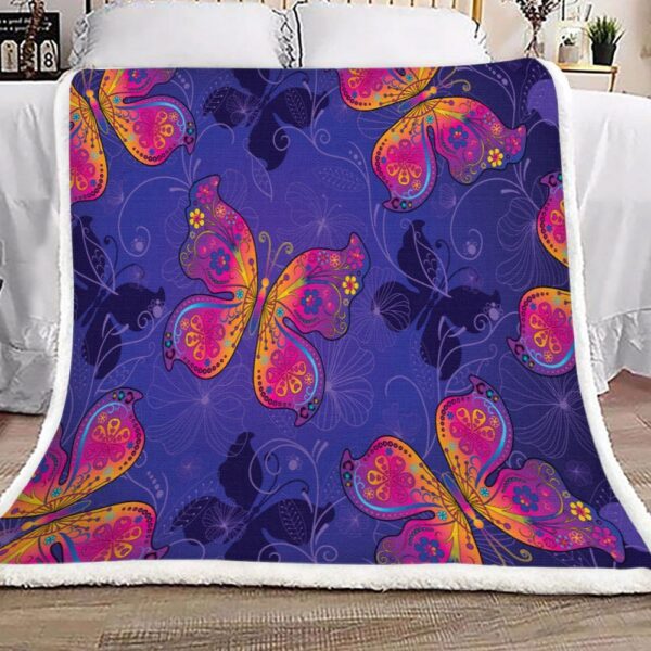 Butterfly Fleece Blanket Sherpa Blanket
