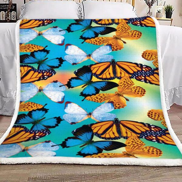 Butterfly Fleece Blanket Sherpa Blanket