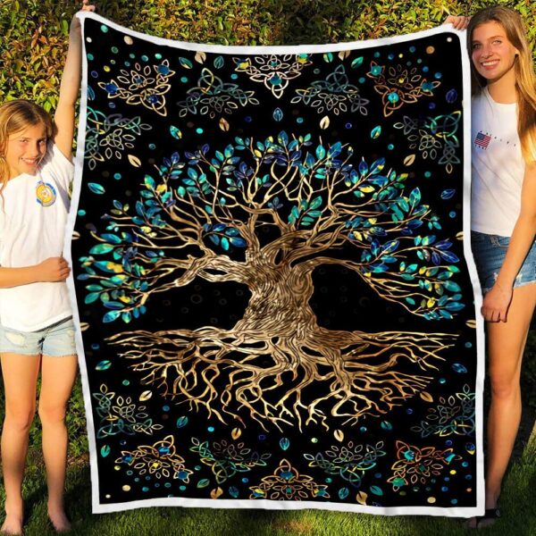 Tree Of Life Fleece Blanket Sherpa Blanket