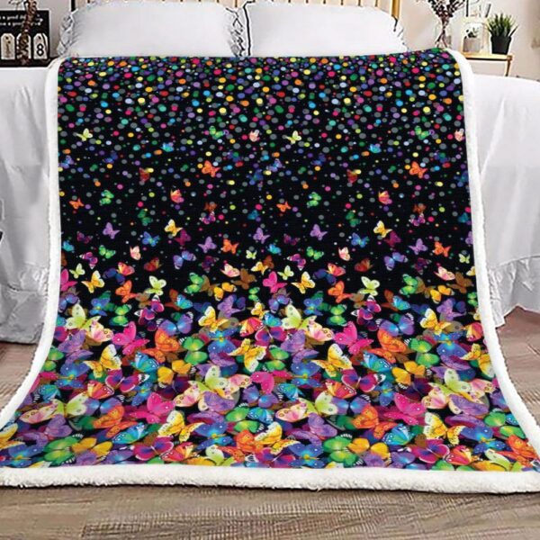 Butterfly Fleece Blanket Sherpa Blanket