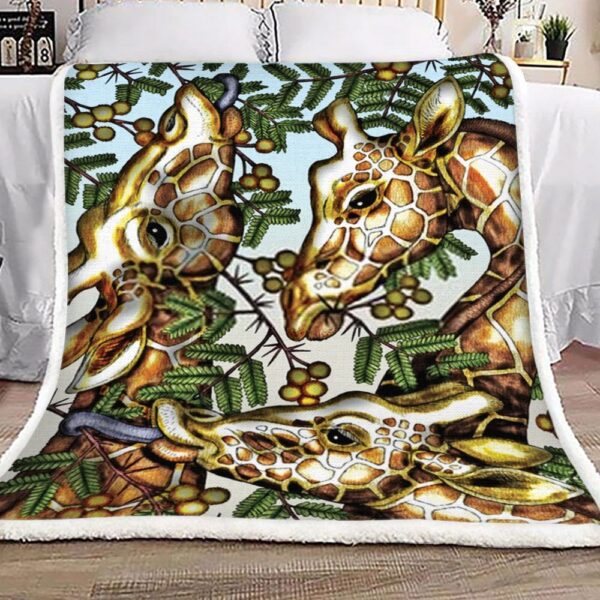 Giraffe Fleece Blanket Sherpa Blanket