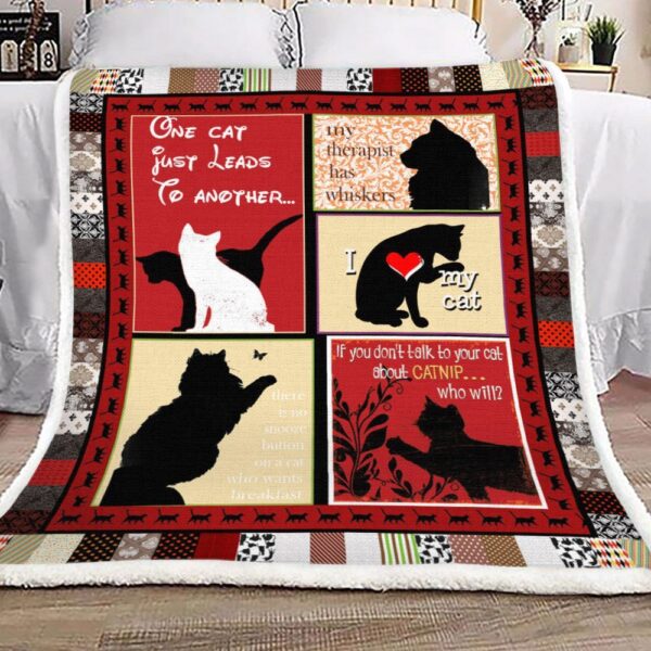 Cat Fleece Blanket Sherpa Blanket