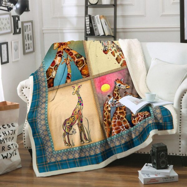 Giraffe Fleece Blanket Sherpa Blanket