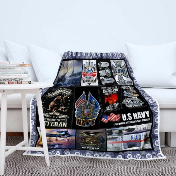 U.S Navy Ranks Fleece Blanket Sherpa Blanket