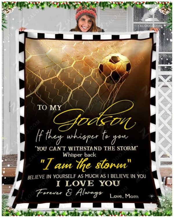 To My Soccer Son Mom Fleece Blanket Sherpa Blanket