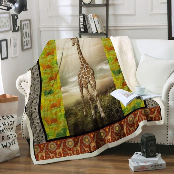 Giraffe Fleece Blanket Sherpa Blanket