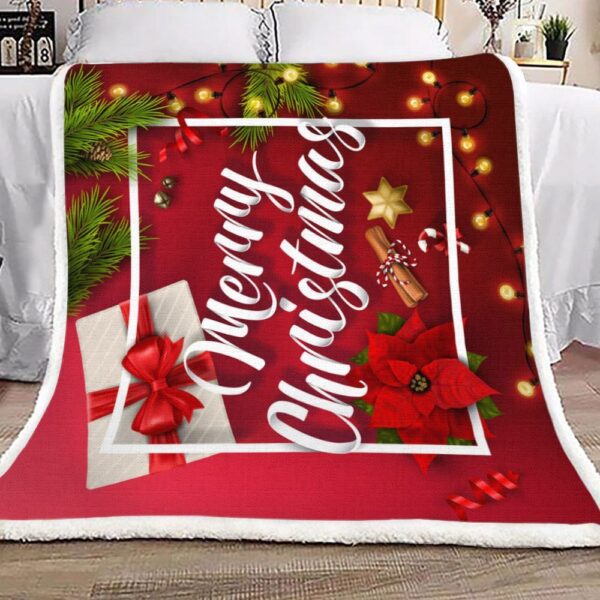 Merry Christmas Fleece Blanket Sherpa Blanket