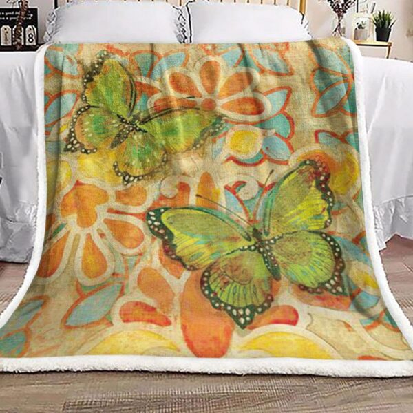 Butterfly Fleece Blanket Sherpa Blanket