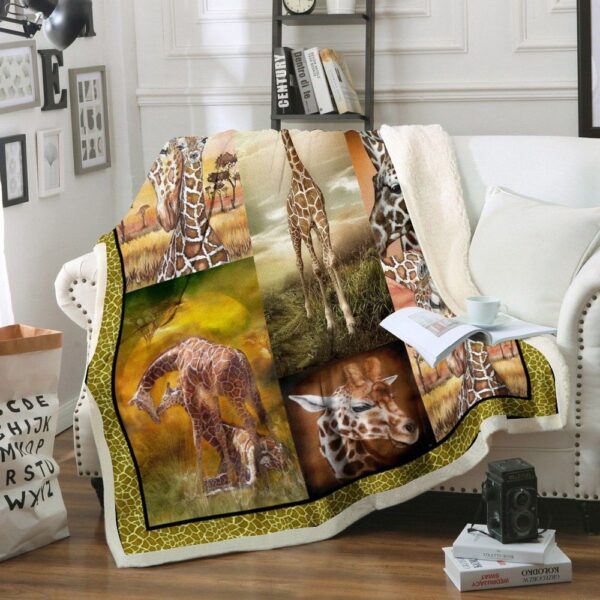 Giraffe Fleece Blanket Sherpa Blanket