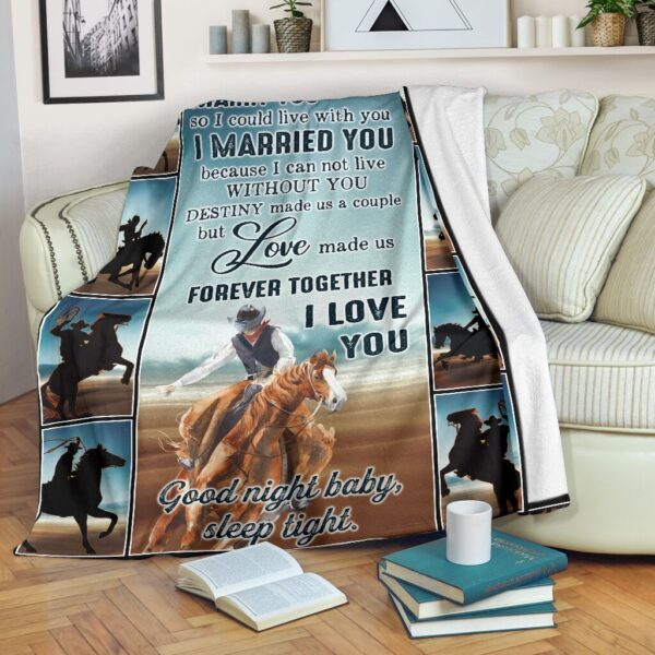 Horse Love Made Us Forever Together Fleece Blanket Sherpa Blanket