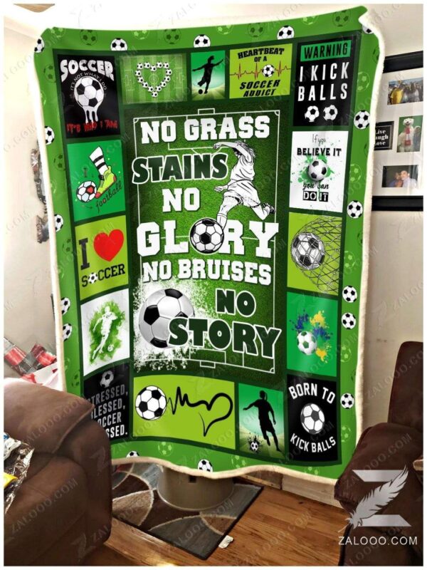 Soccer Girl Fleece Blanket Sherpa Blanket