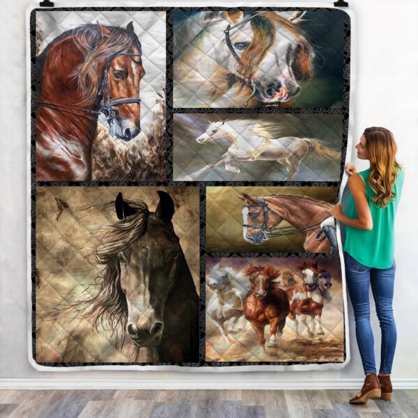 Horse Fleece Blanket Sherpa Blanket