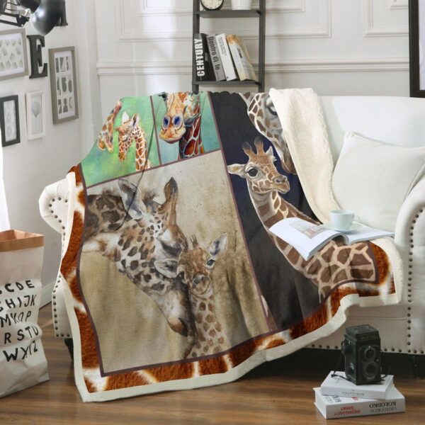 Giraffe Fleece Blanket Sherpa Blanket