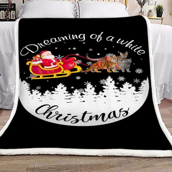 Christmas Family Dreaming Of A White Christmas Fleece Blanket Sherpa Blanket