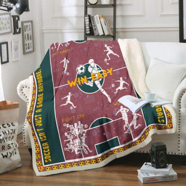 Soccer Fleece Blanket Sherpa Blanket