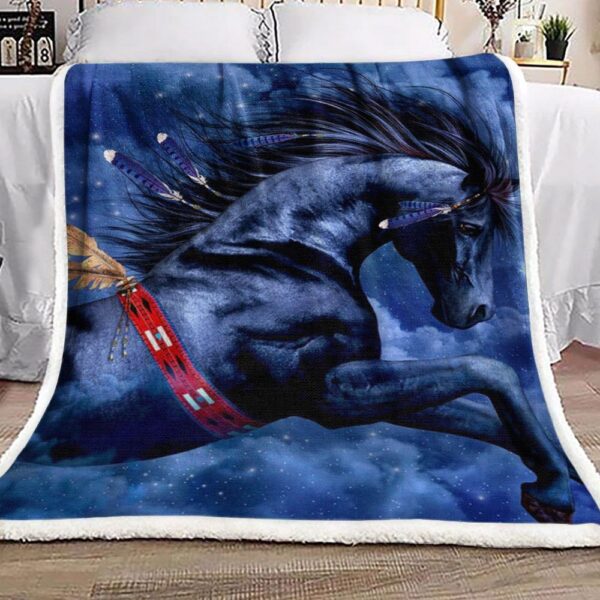Horse Native Fleece Blanket Sherpa Blanket