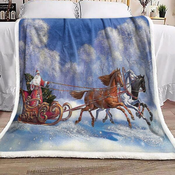 Santa Claus Fleece Blanket Sherpa Blanket