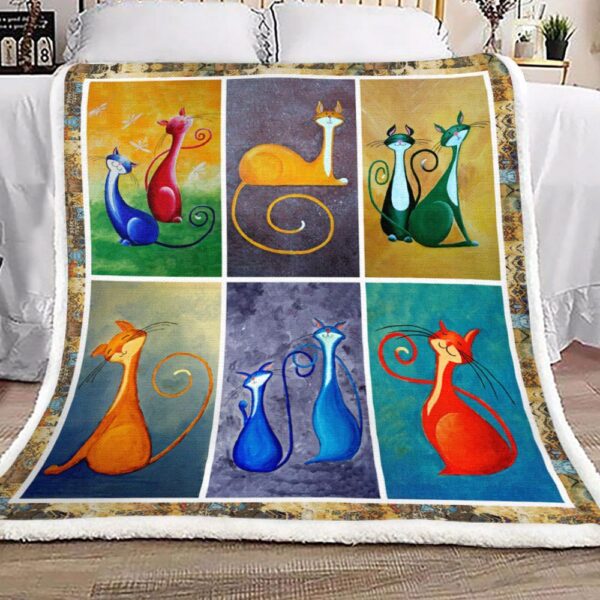 Cat Fleece Blanket Sherpa Blanket