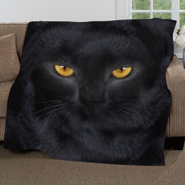 Cool Black Cat Fleece Blanket Sherpa Blanket