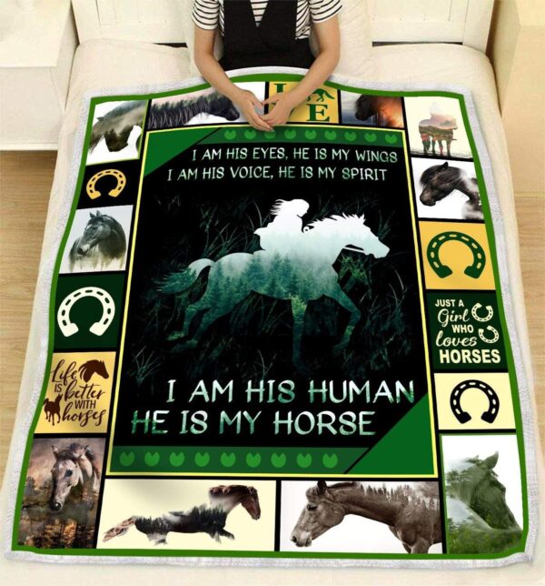 Horse He Is My Horse Fleece Blanket Sherpa Blanket