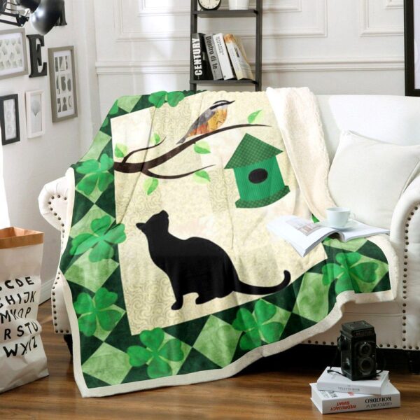 Cat Fleece Blanket Sherpa Blanket