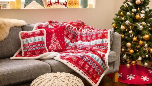 Christmas Tree Fleece Blanket Sherpa Blanket