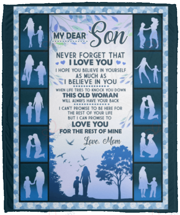 From Mom To Son Never Forget That I Love You Fleece Blanket Sherpa Blanket