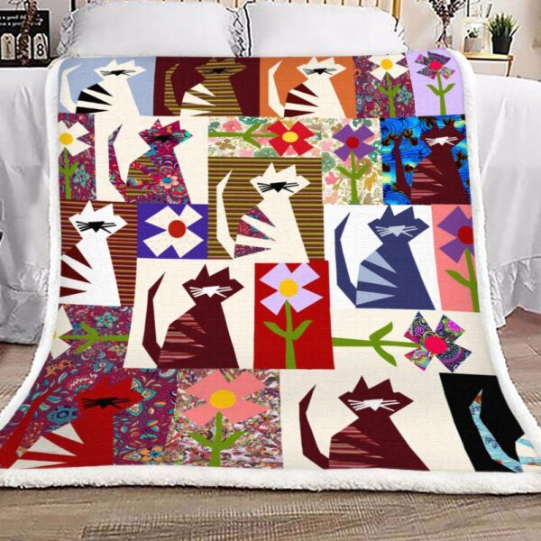 Cat Fleece Blanket Sherpa Blanket