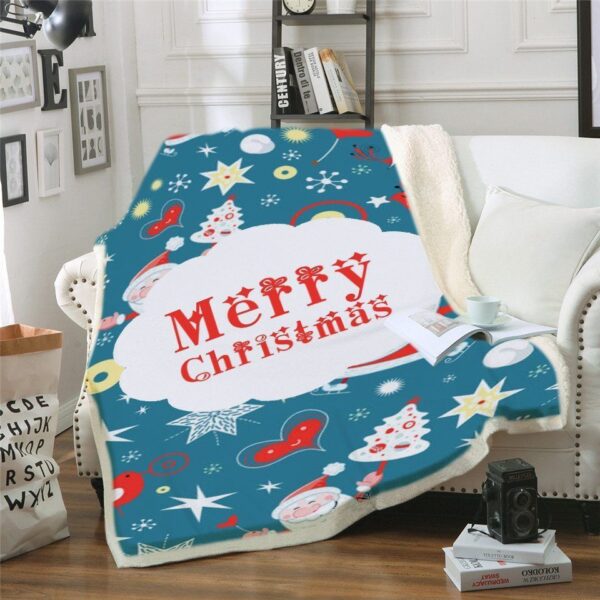 Merry Christmas Fleece Blanket Sherpa Blanket