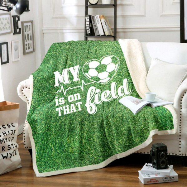 Soccer Fleece Blanket Sherpa Blanket