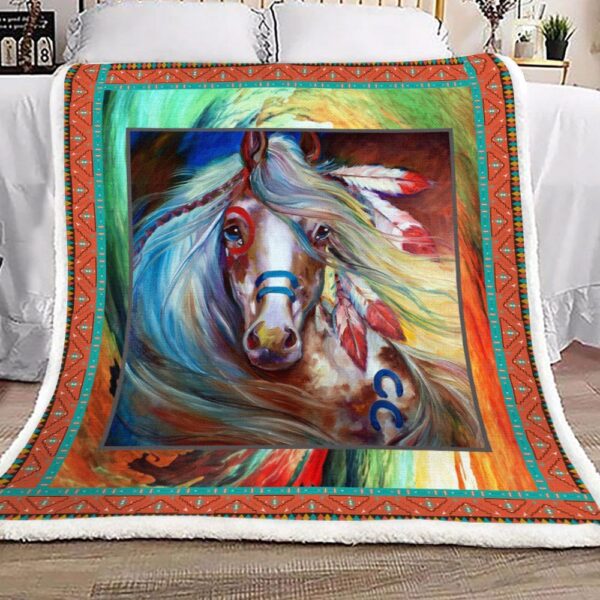 Horse Fleece Blanket Sherpa Blanket