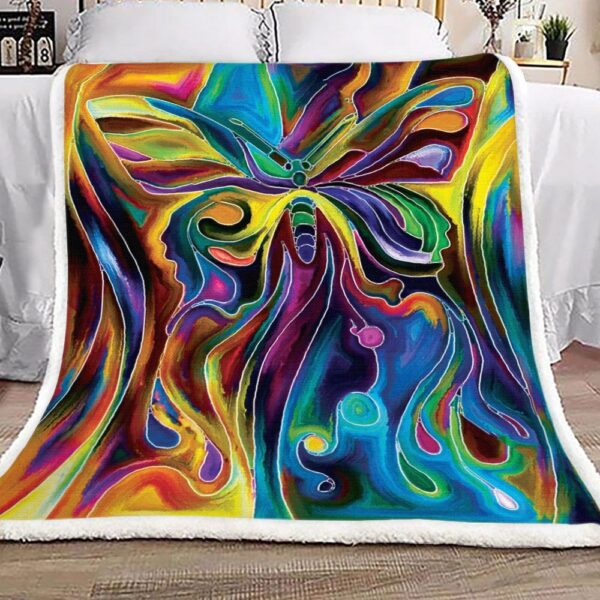 Butterfly Fleece Blanket Sherpa Blanket