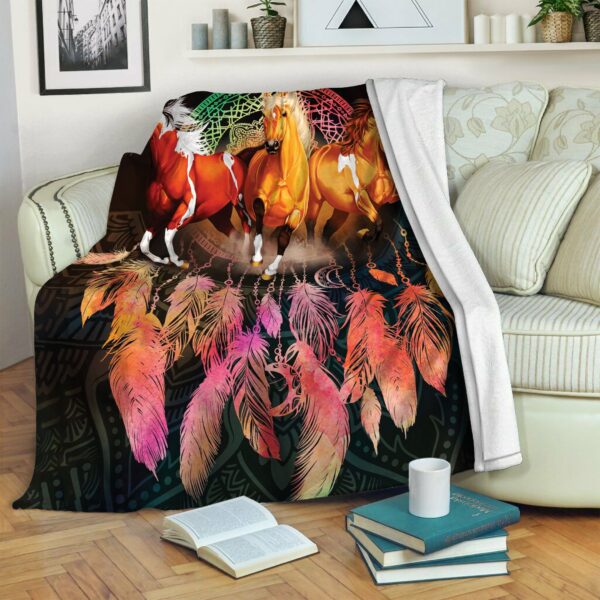 Horse Fleece Blanket Sherpa Blanket