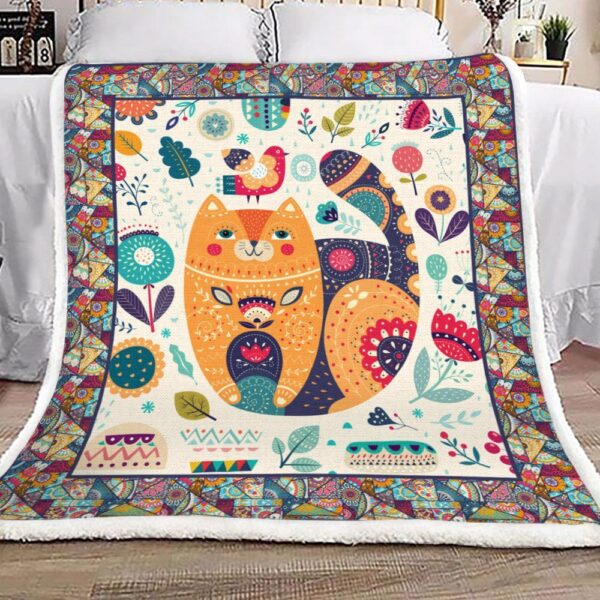 Cat Fleece Blanket Sherpa Blanket