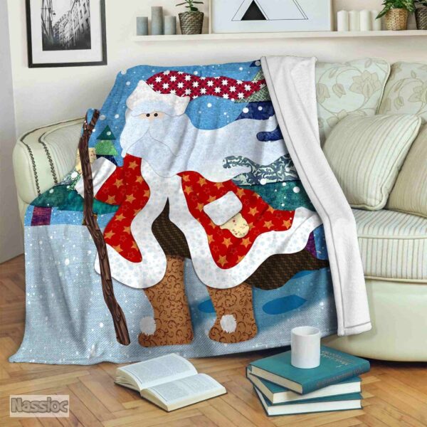 Santa Christmas Fleece Blanket Sherpa Blanket