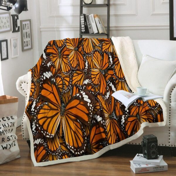 Butterfly Fleece Blanket Sherpa Blanket