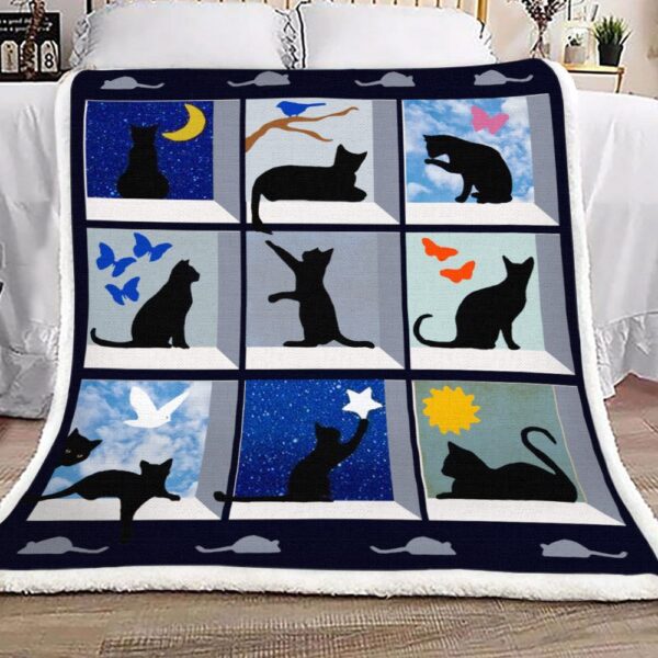 Cat Fleece Blanket Sherpa Blanket
