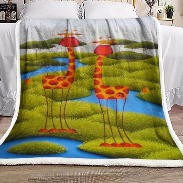 Giraffe Fleece Blanket Sherpa Blanket