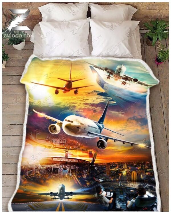 Pilot Fleece Blanket Sherpa Blanket