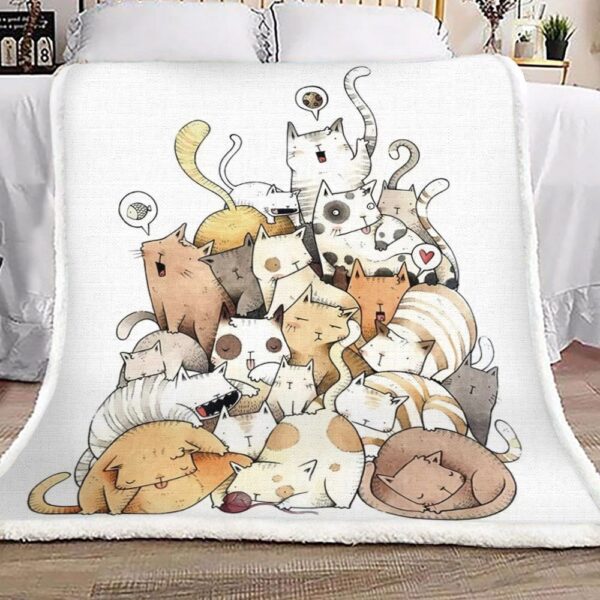 Cats Fleece Blanket Sherpa Blanket