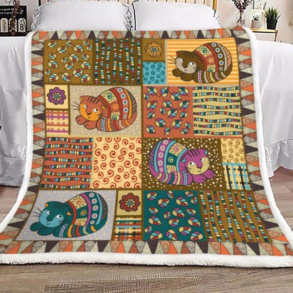 Cat Fleece Blanket Sherpa Blanket