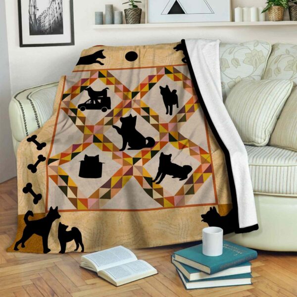 Shiba Fleece Blanket Sherpa Blanket
