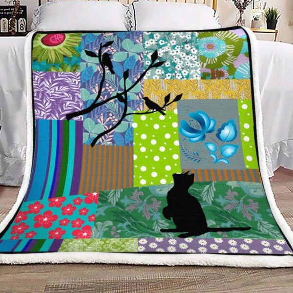 Cat Fleece Blanket Sherpa Blanket