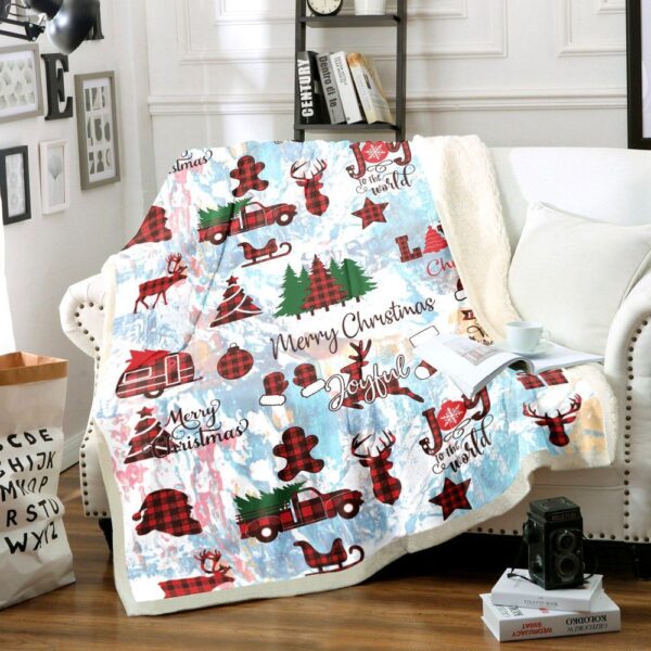 Merry Christmas Fleece Blanket Sherpa Blanket