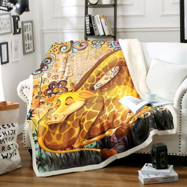 Giraffe Fleece Blanket Sherpa Blanket
