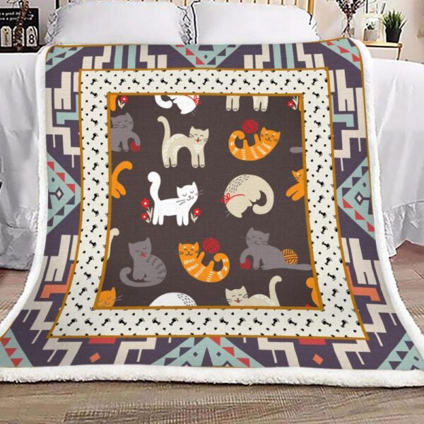 Cat Fleece Blanket Sherpa Blanket