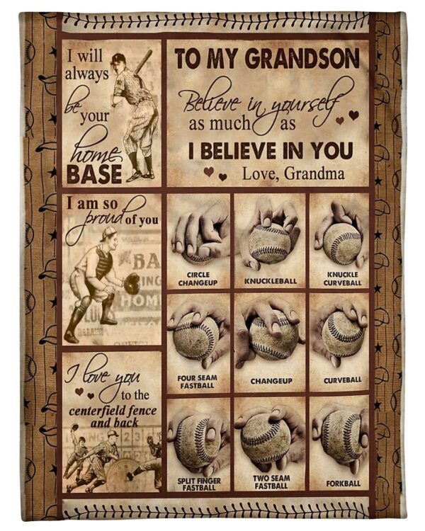 Grandma To Grandson Love Grandma Fleece Blanket Sherpa Blanket