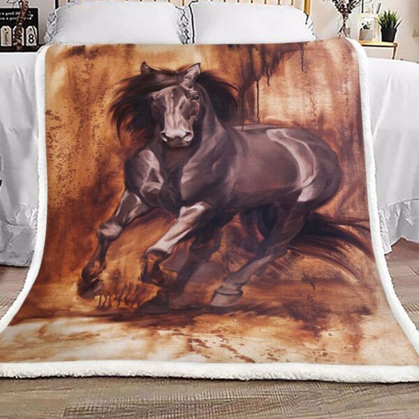 Horse Fleece Blanket Sherpa Blanket