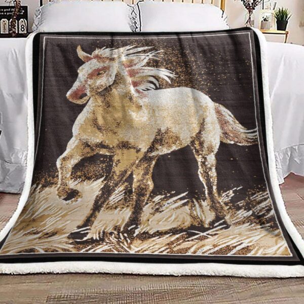 Horse Fleece Blanket Sherpa Blanket