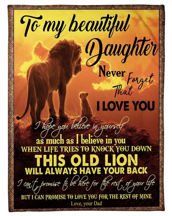 Dad To Daughter Fleece Blanket Sherpa Blanket